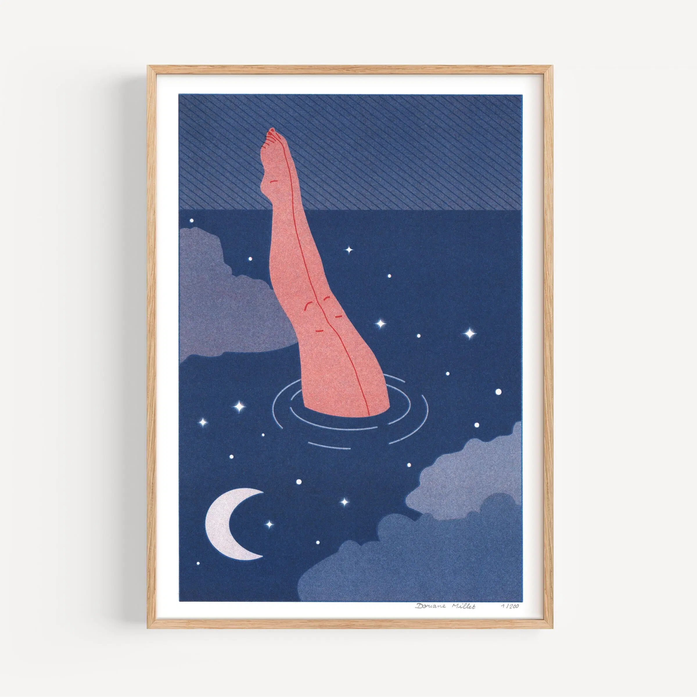Night Bath | A4 Risograph | Signed Limited Edition