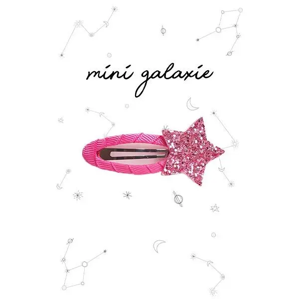 Glitzer-Haarspange für Kinder mit rosa Glitzerstern 🎀 – Geschenkidee zum Geburtstag