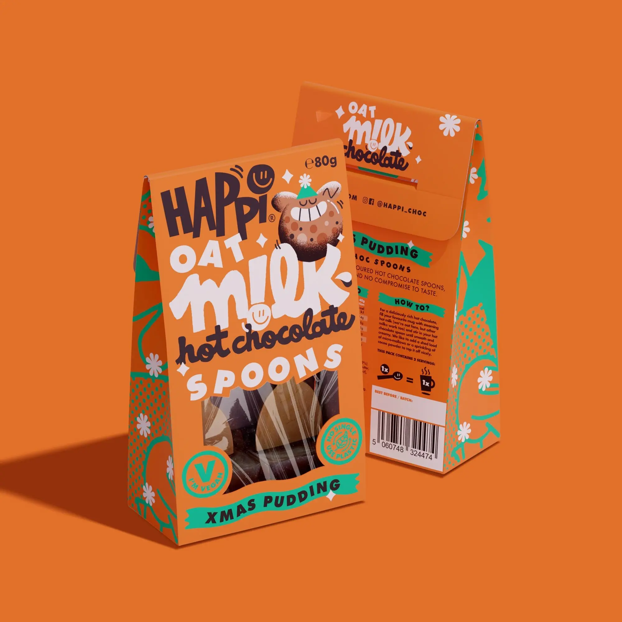 NEW Happi Xmas Pudding Hot Choc Spoons