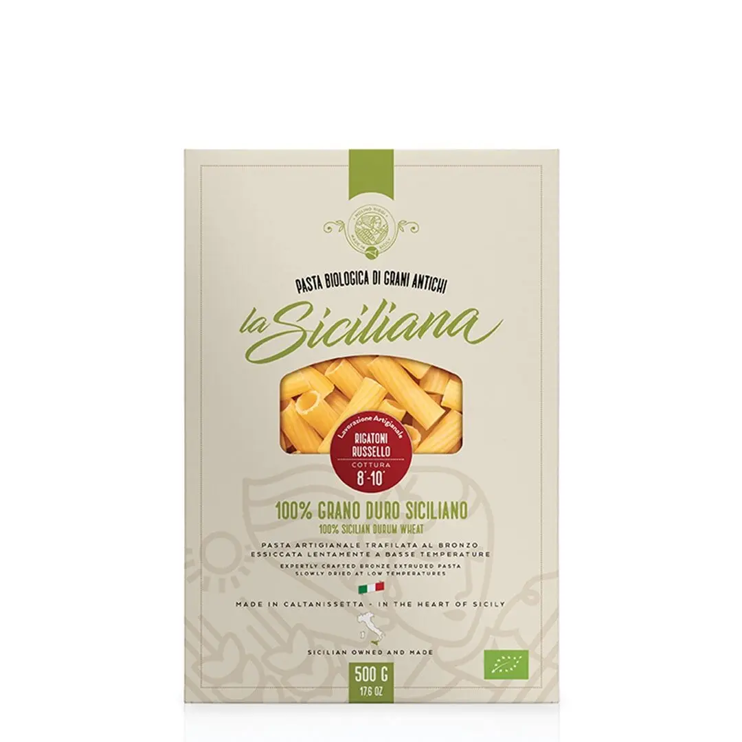 Organic Russello Rigatoni Pasta - The Sicilian