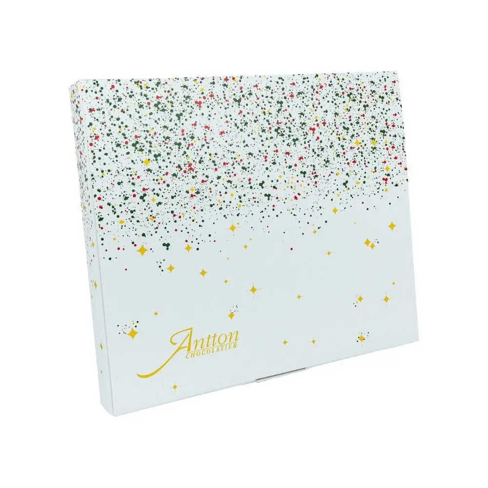 Vorbestellung. Available 03/11/26.Christmas, Festive Assortment Gift Box of 16 Chocolates, Dark and Milk Coating, 160g