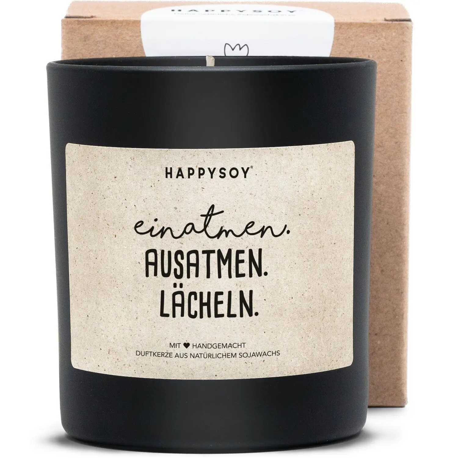 Scented candle - inhale. Exhale. Smile.