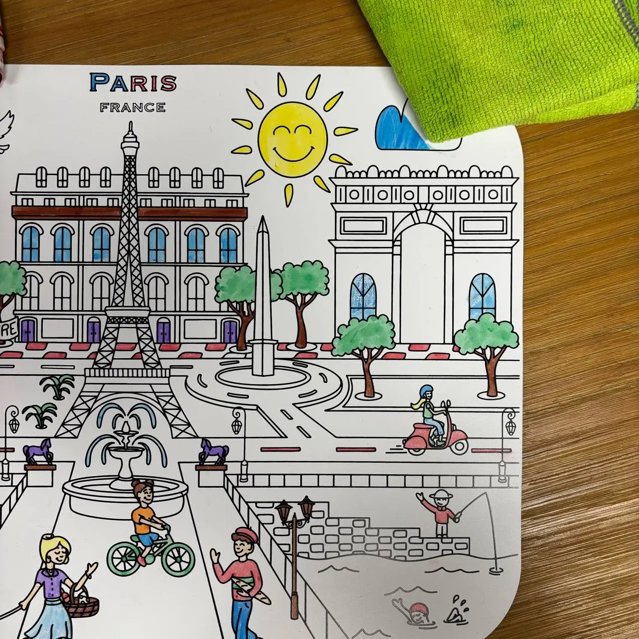 Coloring Placemat – City of Paris