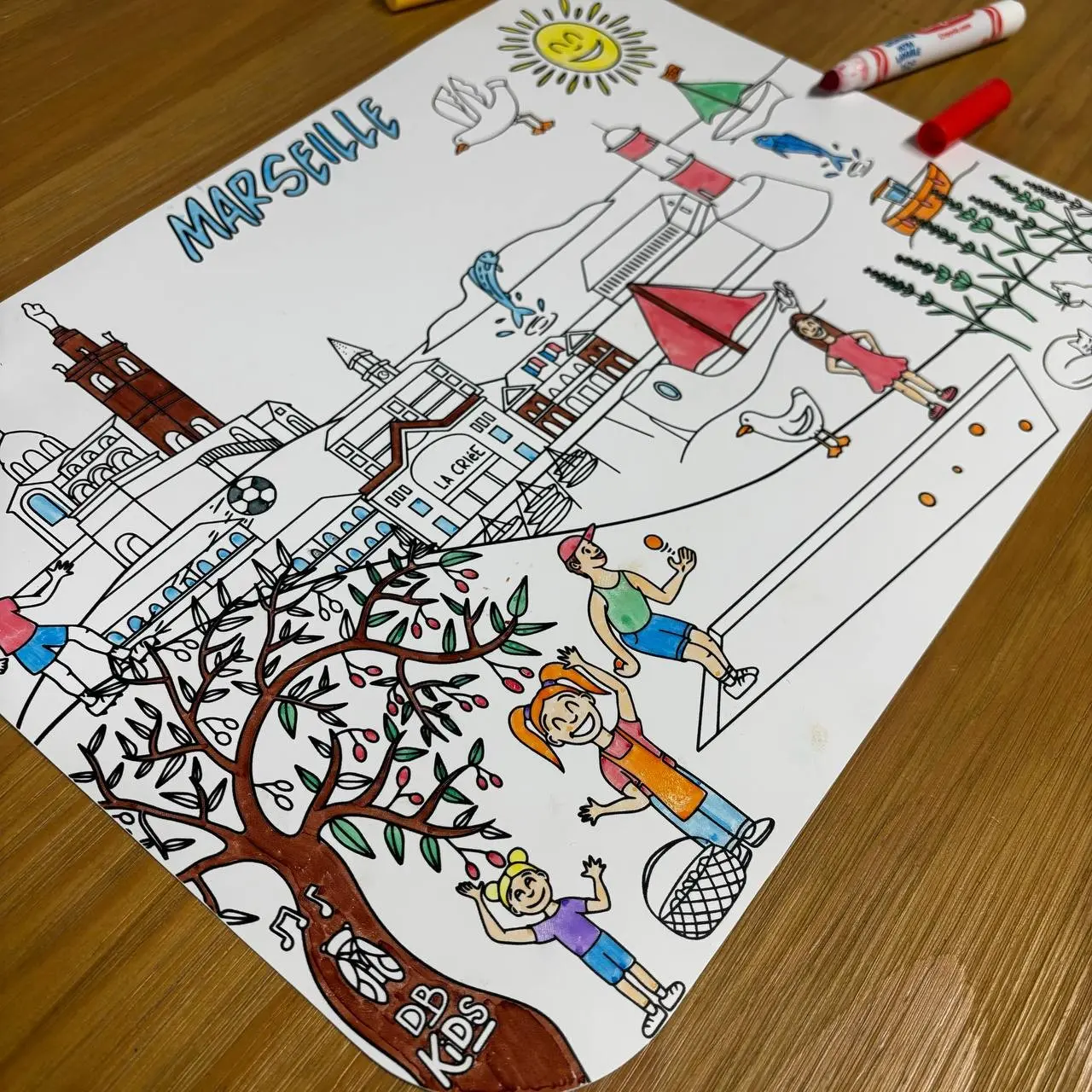 Coloring Placemat – City of Marseille