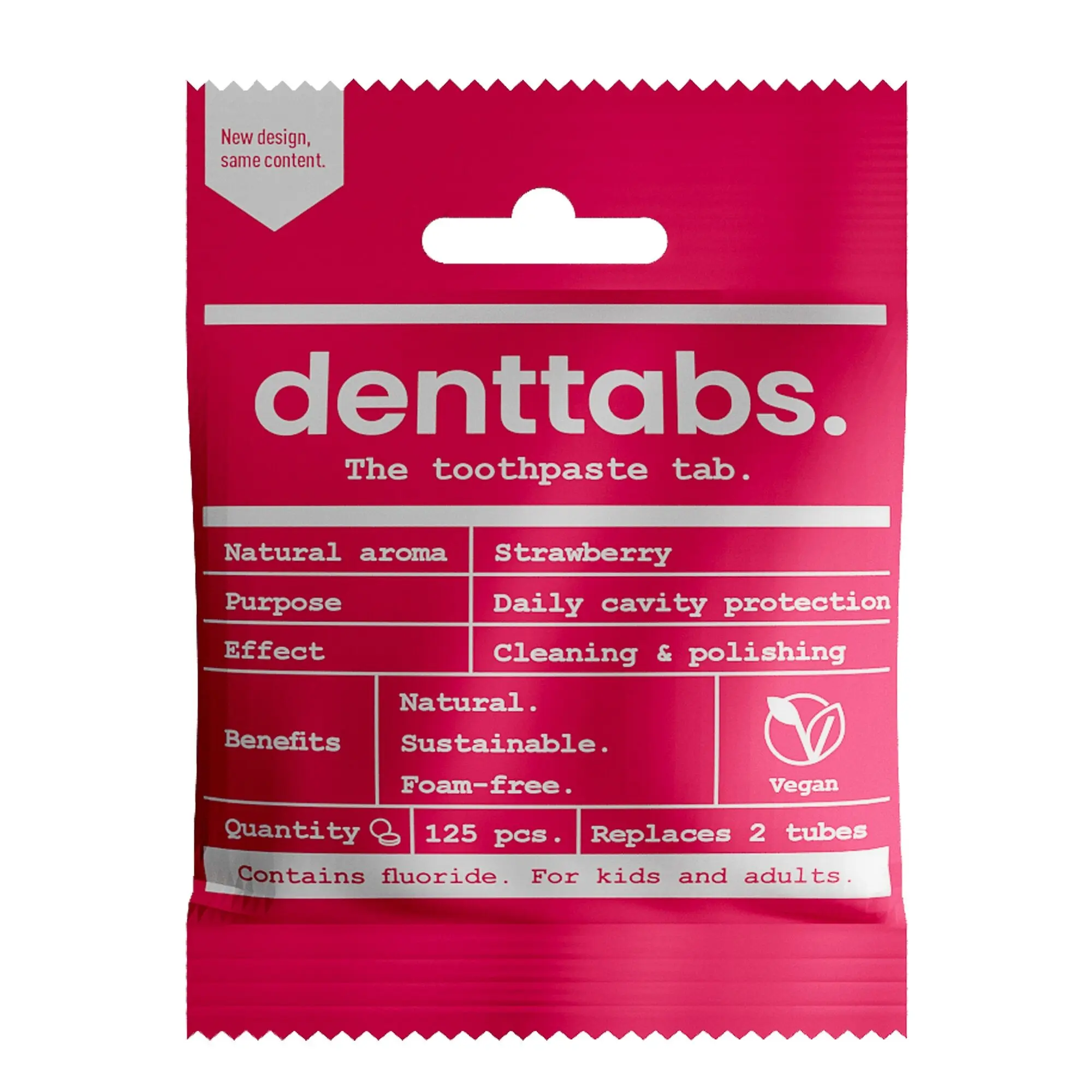 Denttabs - Zahnputztabletten Erdbeere