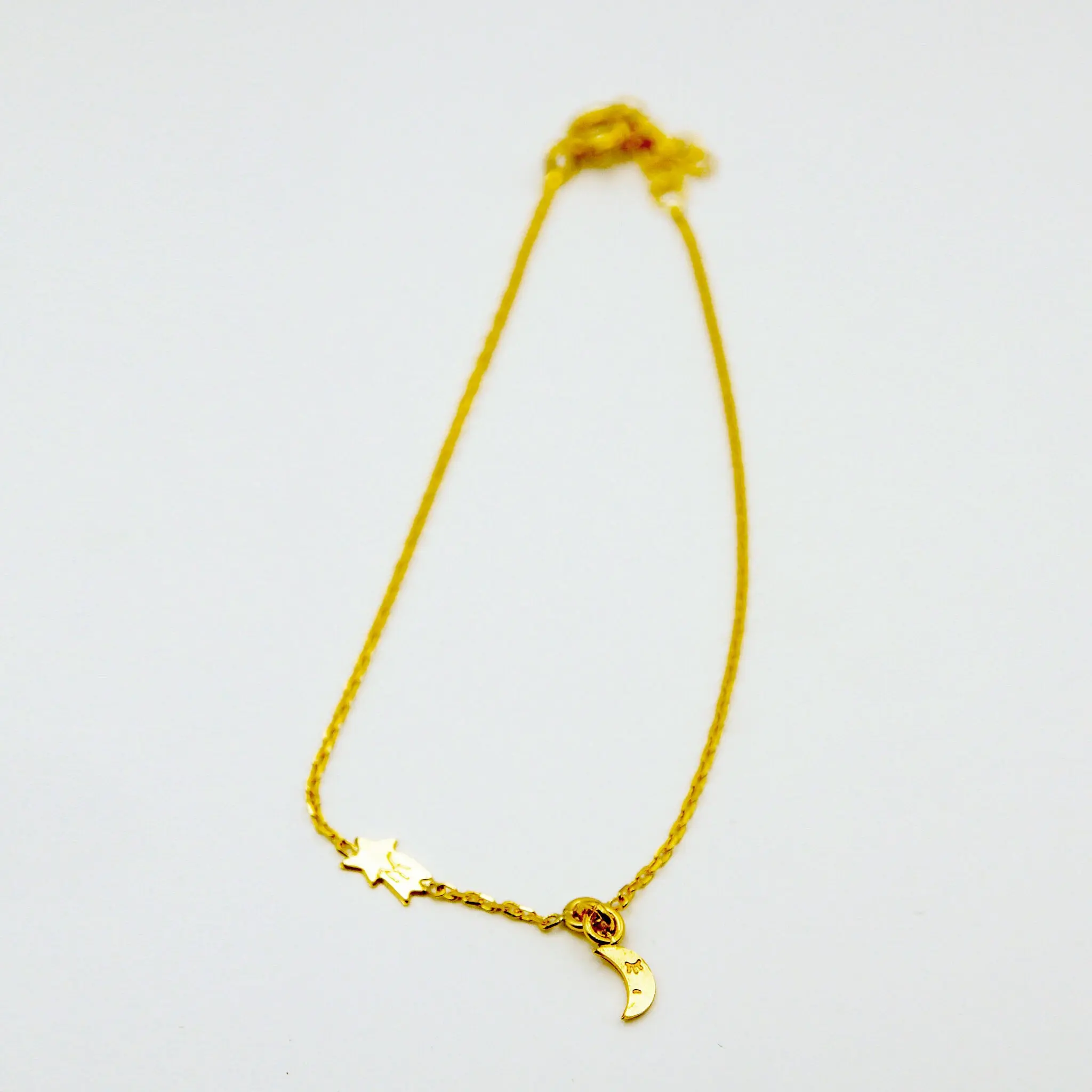 Gold-plated children's duo bracelet, Star x Moon – made in France