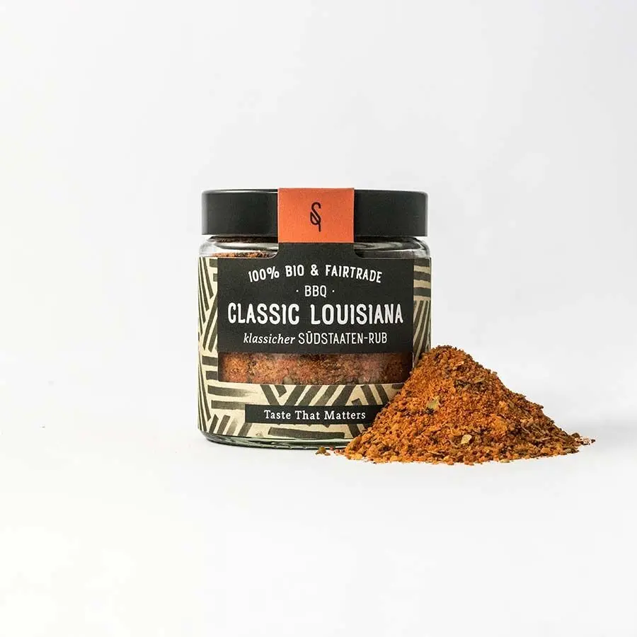 BBQ Classic Louisiana Organic 120 ml Glass Spice Mix