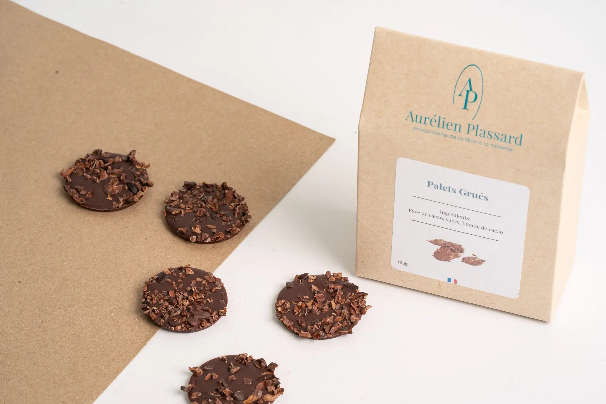 Palets grué chocolat noir 66% de cacao