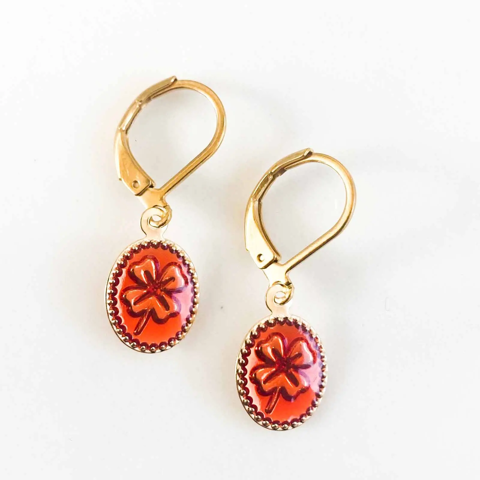 Red Clover Earrings