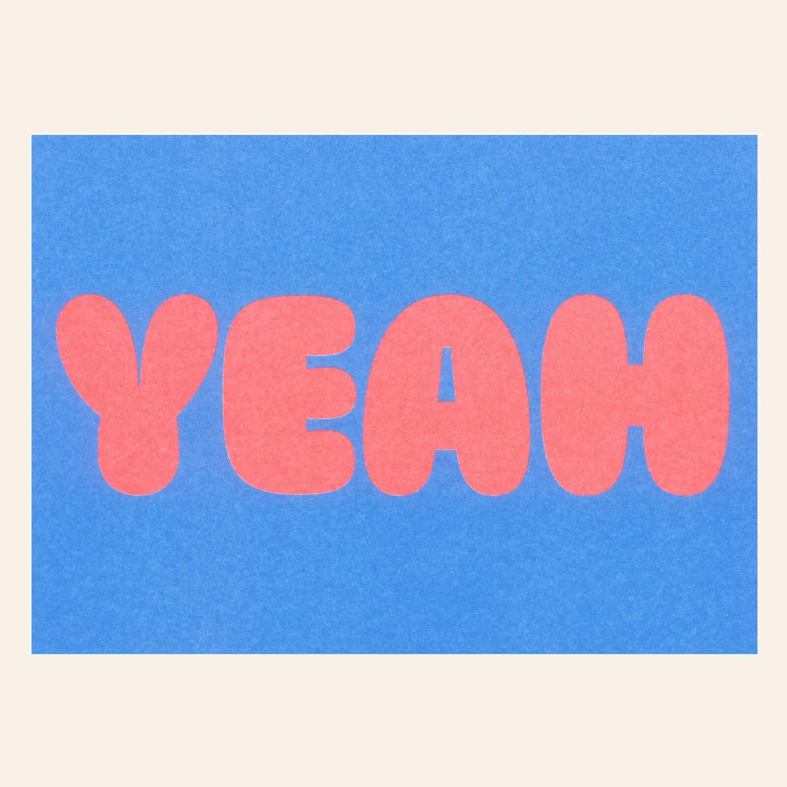 Risography postcard – YEAH – DIN A6