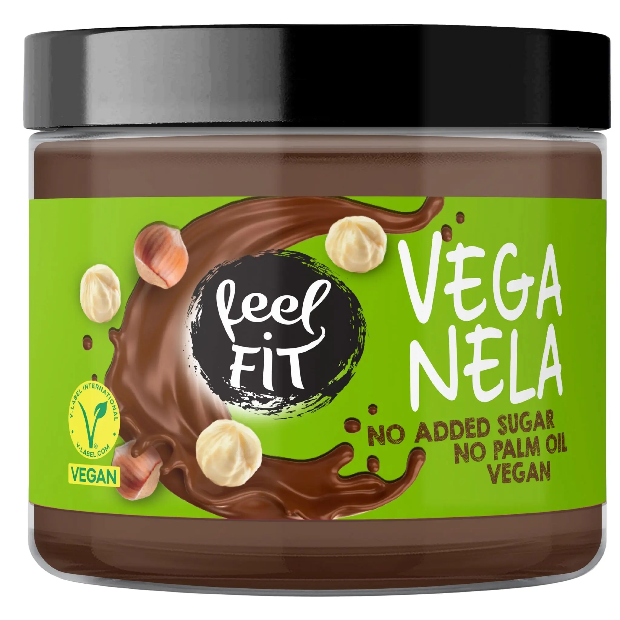 Feel FIT Veganela Cocoa-Hazelnut Spread, Vegan, No Added Sugar, No Palm Oil 200g