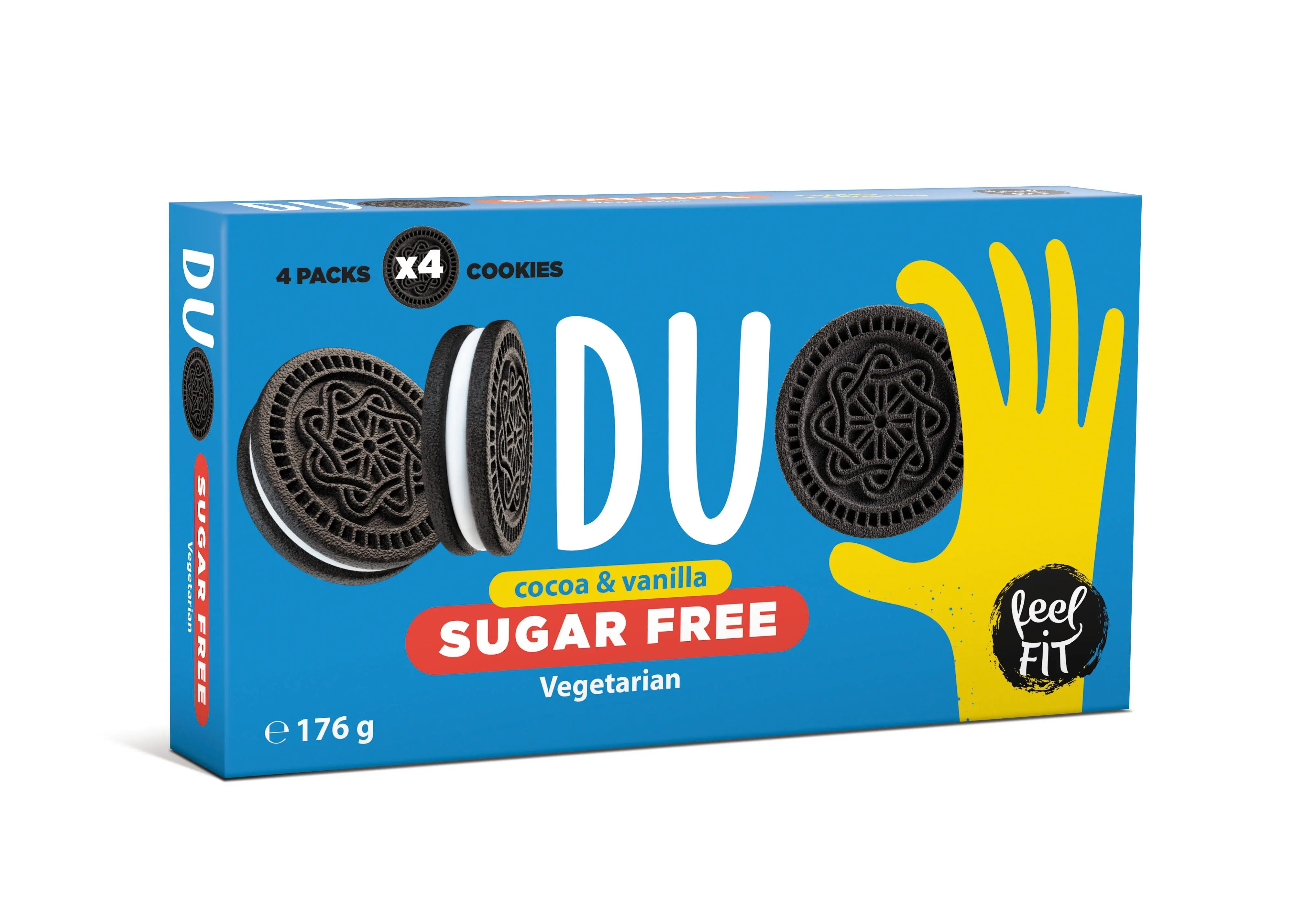 Feel FIT DUO Sugar Free Cocoa & Vanillia Cookies 176g