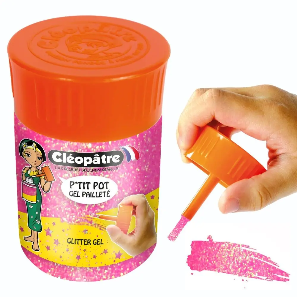 Small pot of Glitter Gel 50ml - Neon Pink