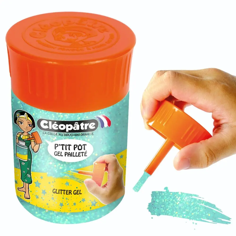 Small pot of Glitter Gel 50ml - Neon Ice Blue