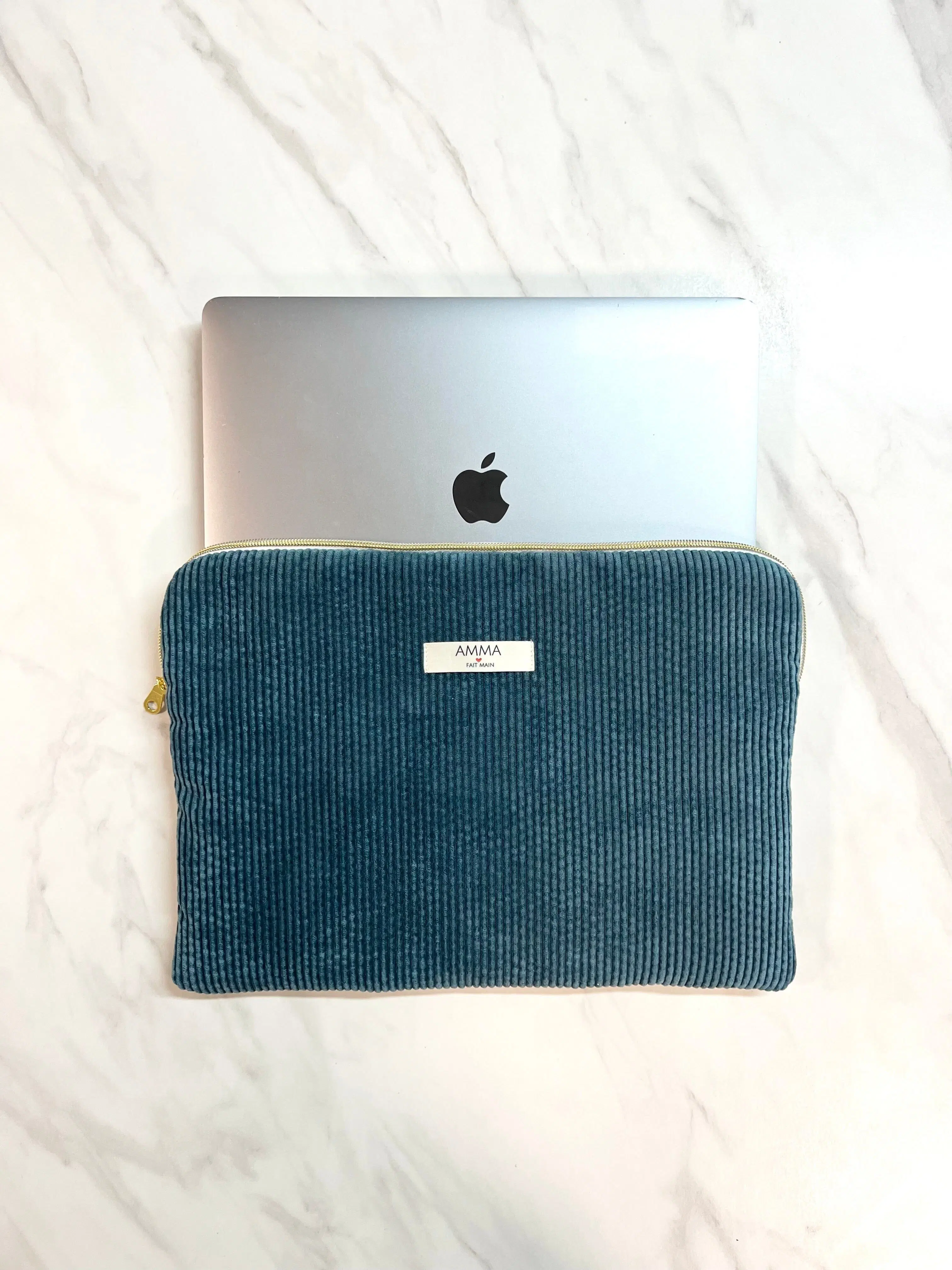 Duck Blue Corduroy Computer Case