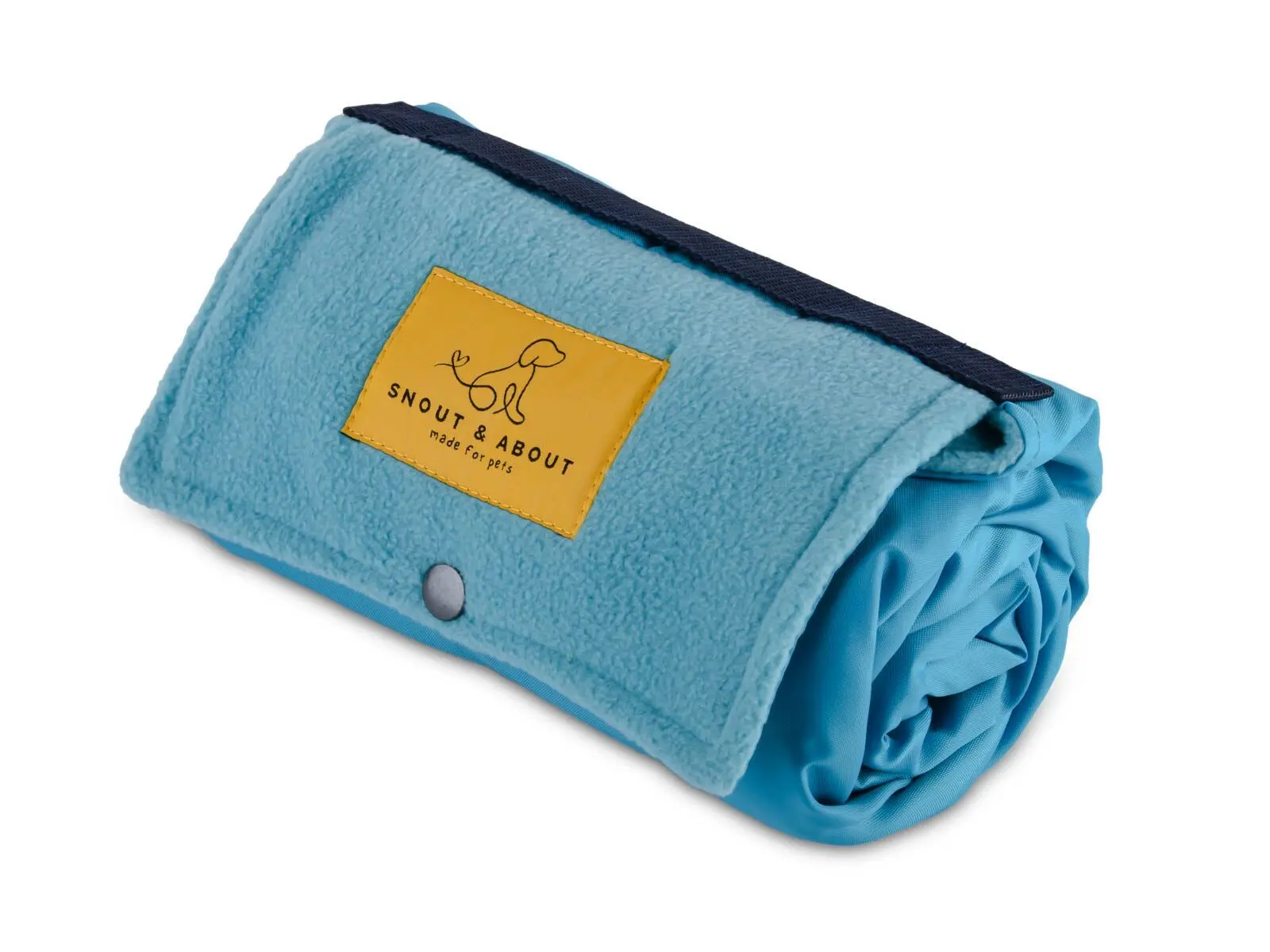 Esterilla portátil para perros de vellón turquesa