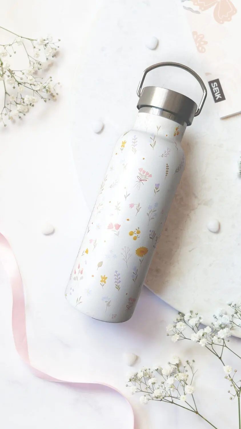 Water bottle/Thermos - flowers  500ml