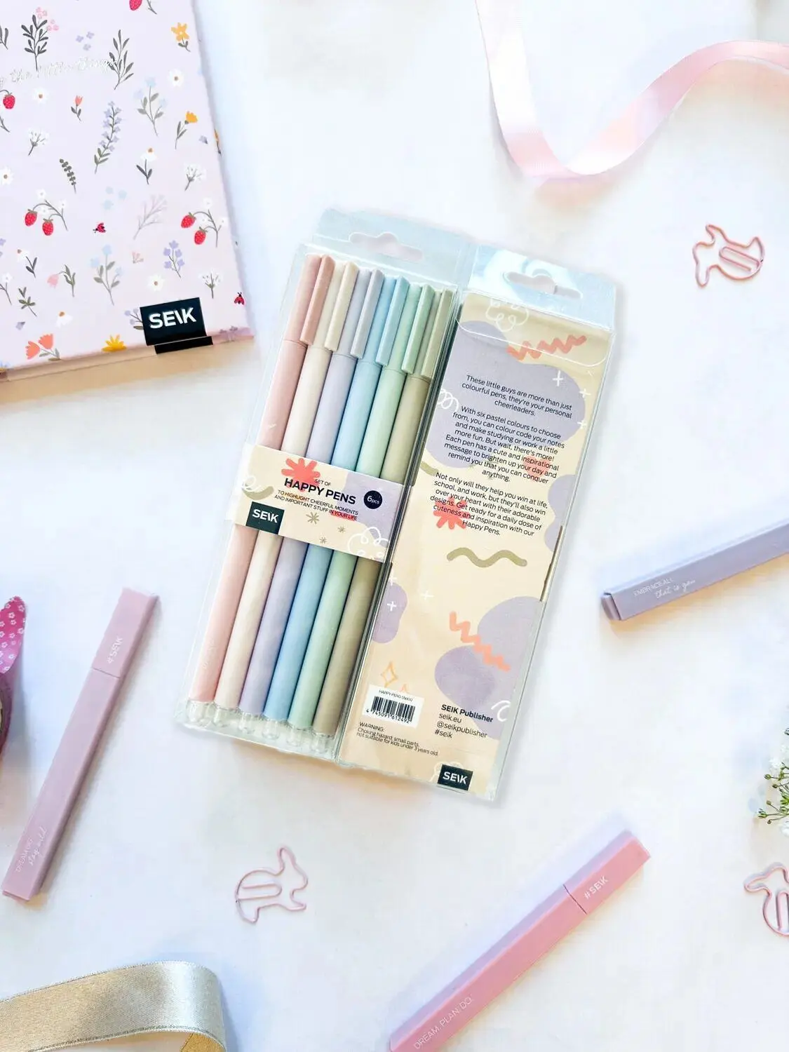 Happy pens - Highlight your adventures with pastel colors (6pcs)