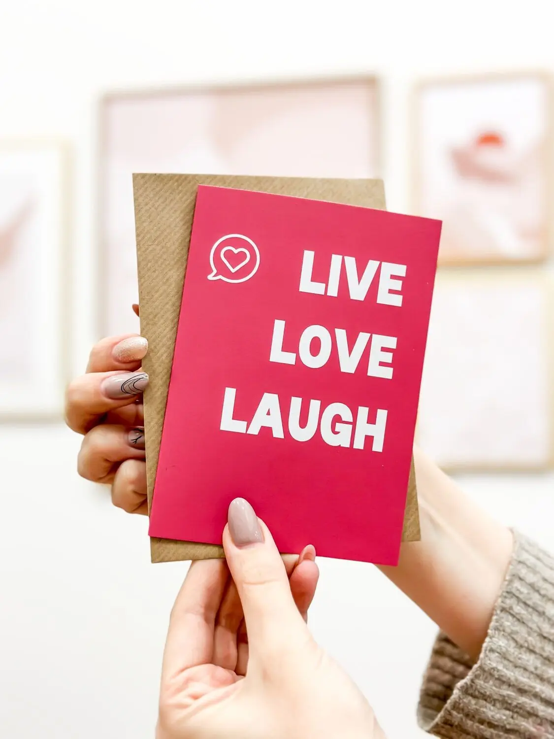 Greeting card foldable - Live. Love. Laugh.