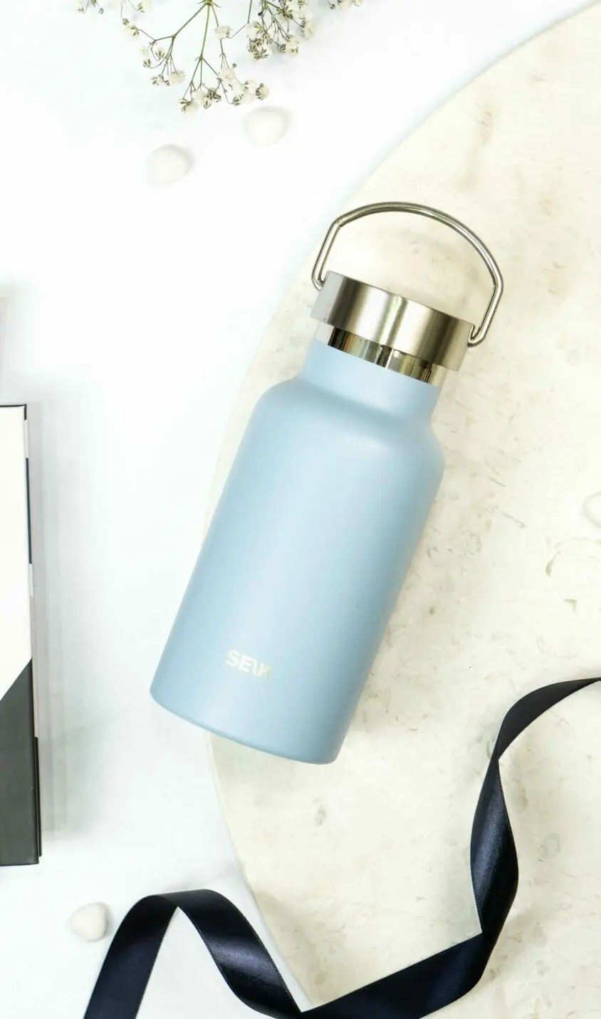 Water Bottle/Thermos - pastel blue 350ml