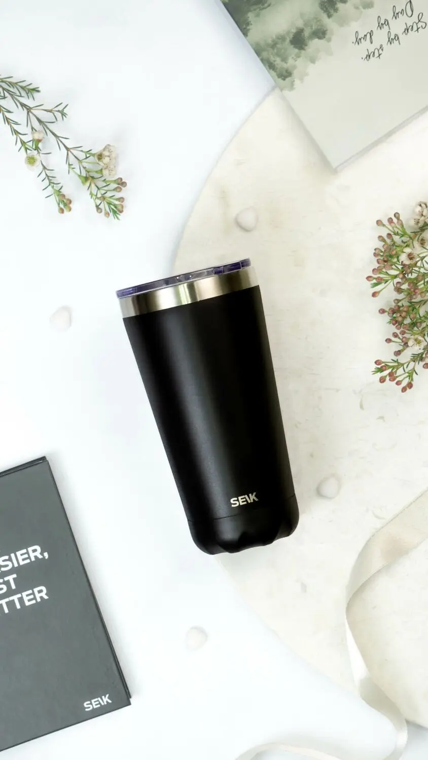 Thermos /coffee cup - oh so black! 350ml