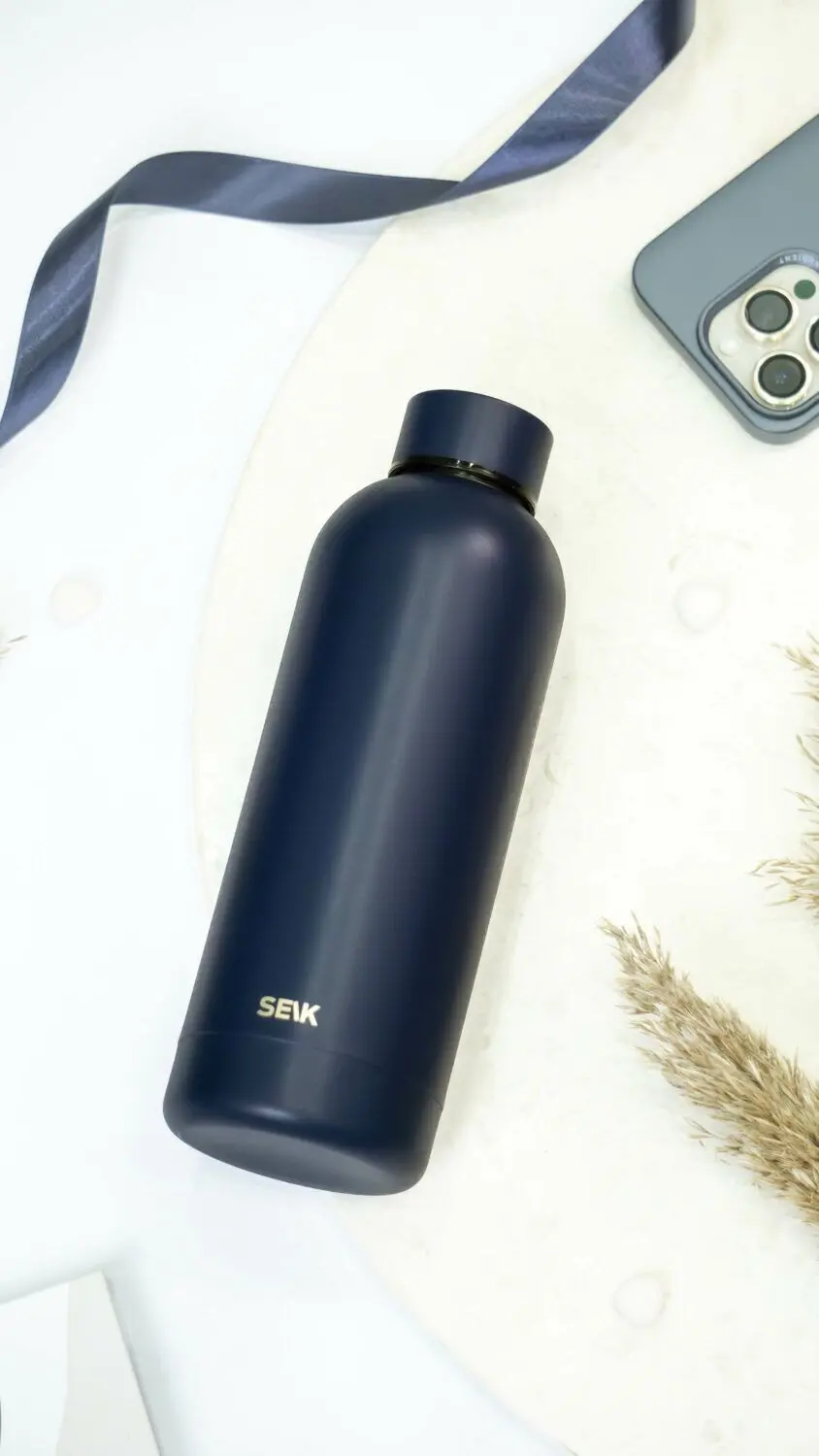 Water Bottle/Thermos - navy blue 500ml