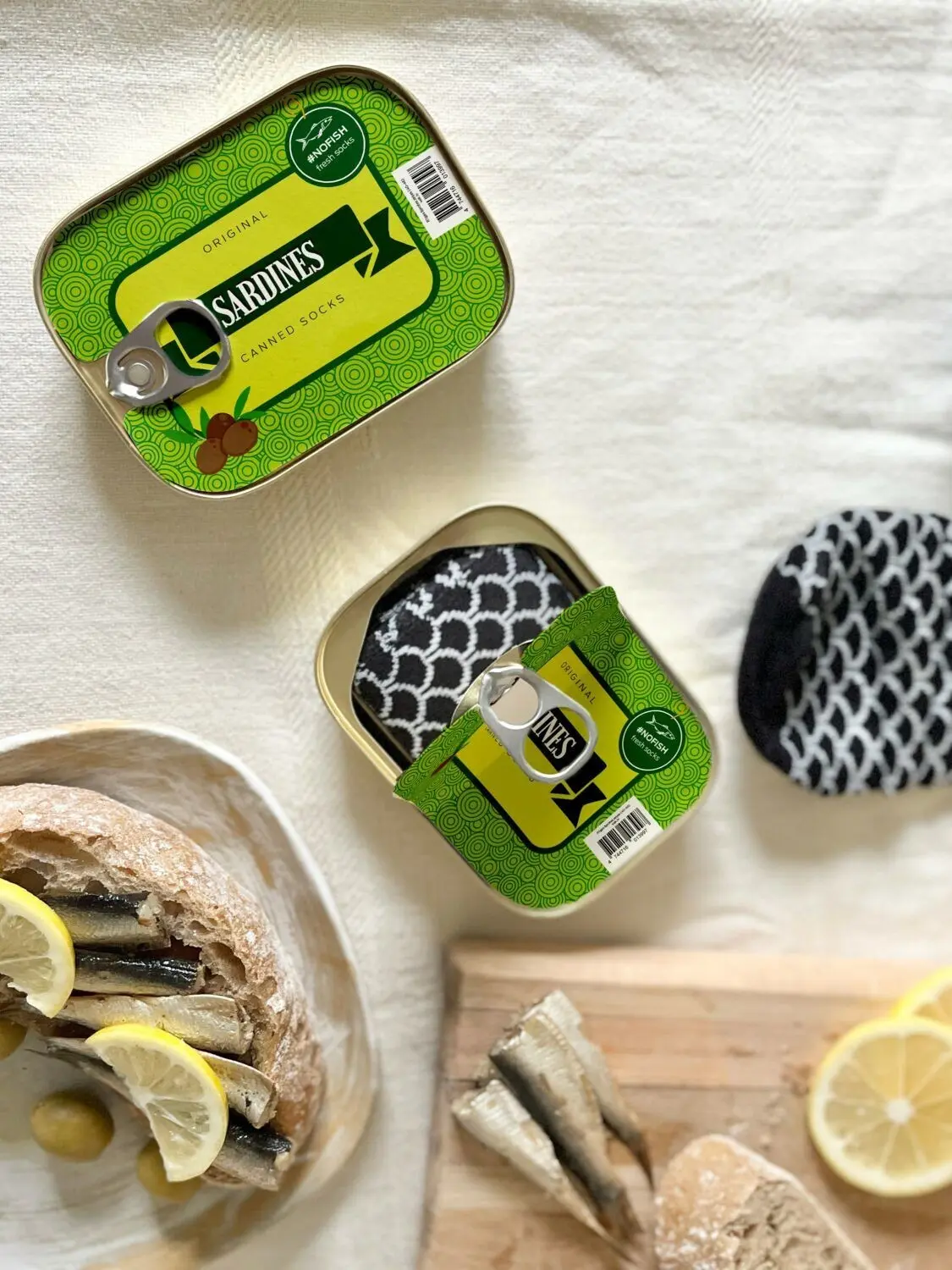 French Sardines - Canned Fish Socks (Unisex Sizes 35-46)