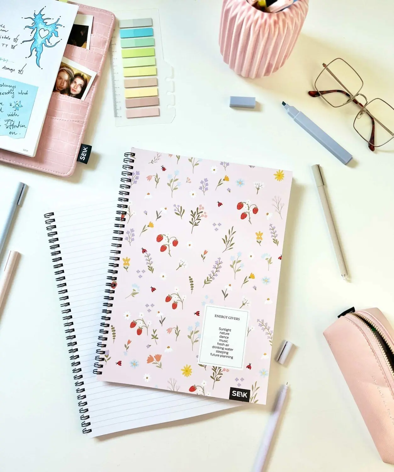 A4 Notebook with spiral binding  - energy givers