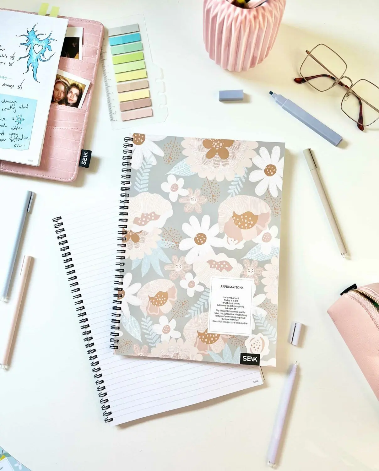 A4 Notebook with spiral binding  - affirmations