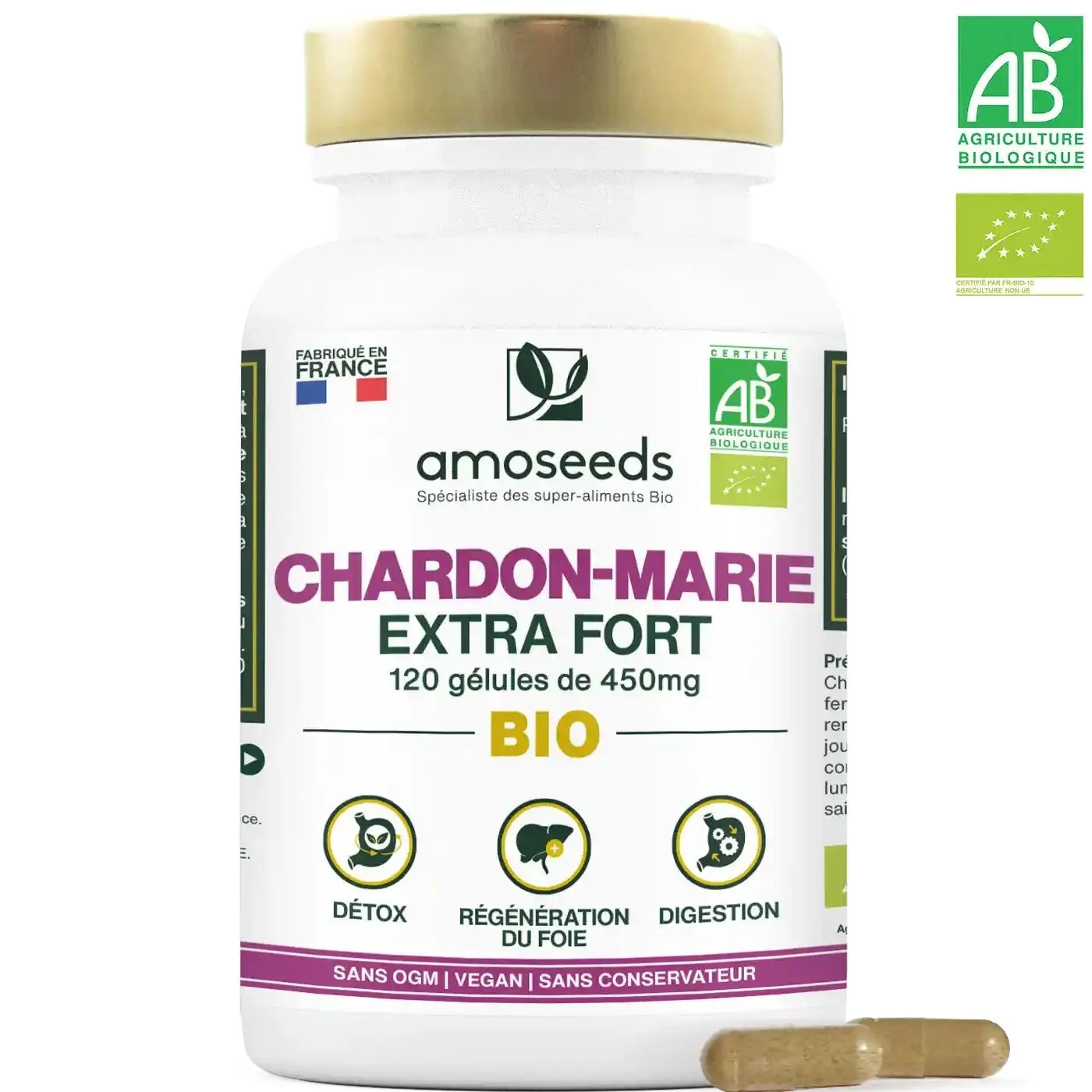 Bio-Mariendistel, extra stark | 120 Kapseln