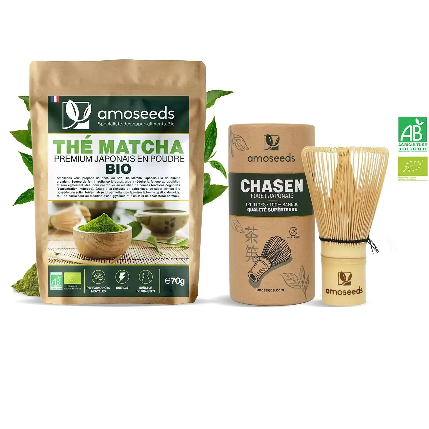 Bio-Chasen- und Matcha-Paket