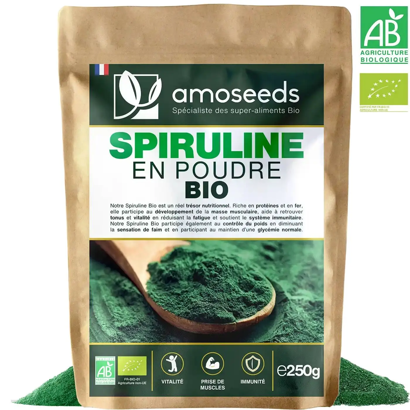 Bio-Spirulina-Pulver 250 g