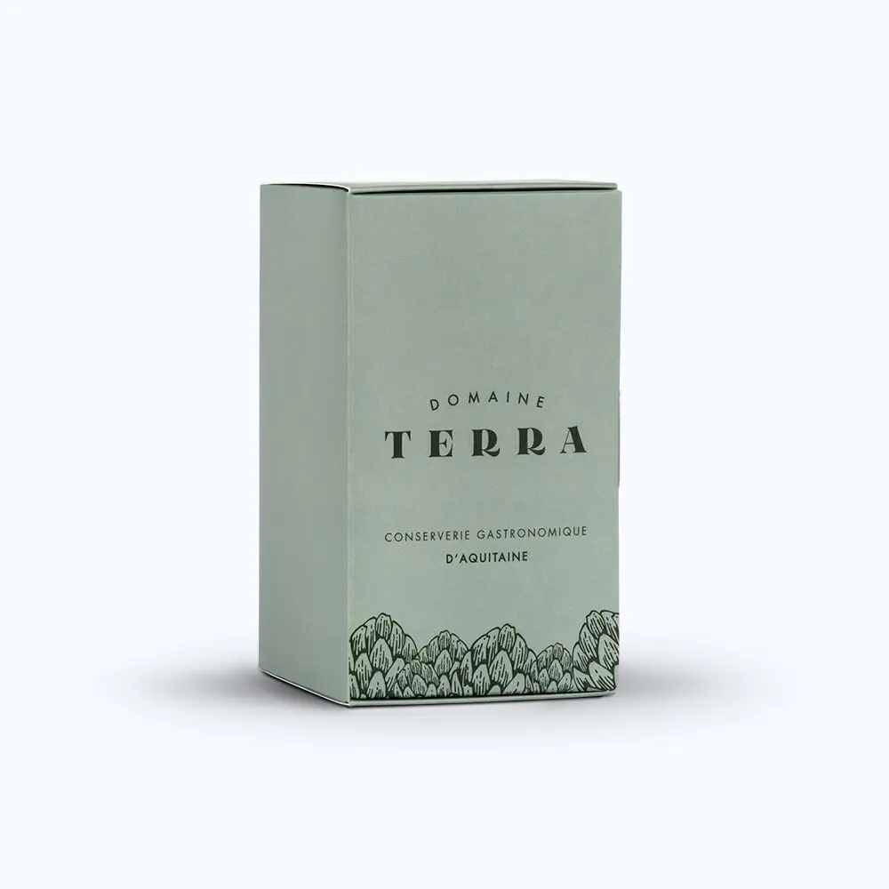 Caja de regalo vacía para llenar con 3 verrines (pequeños frascos de vidrio).