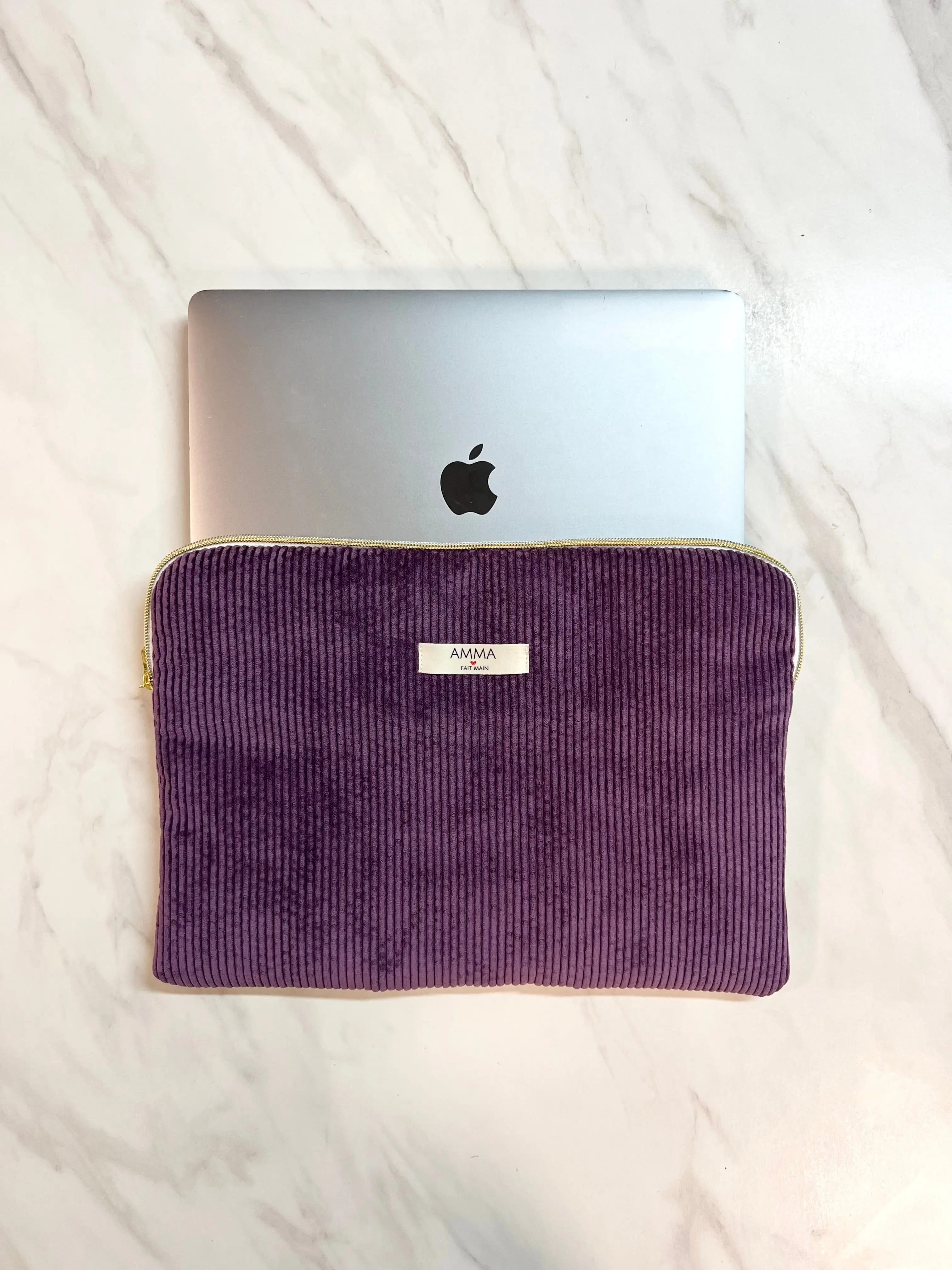 Corduroy Computer Sleeve - Plum
