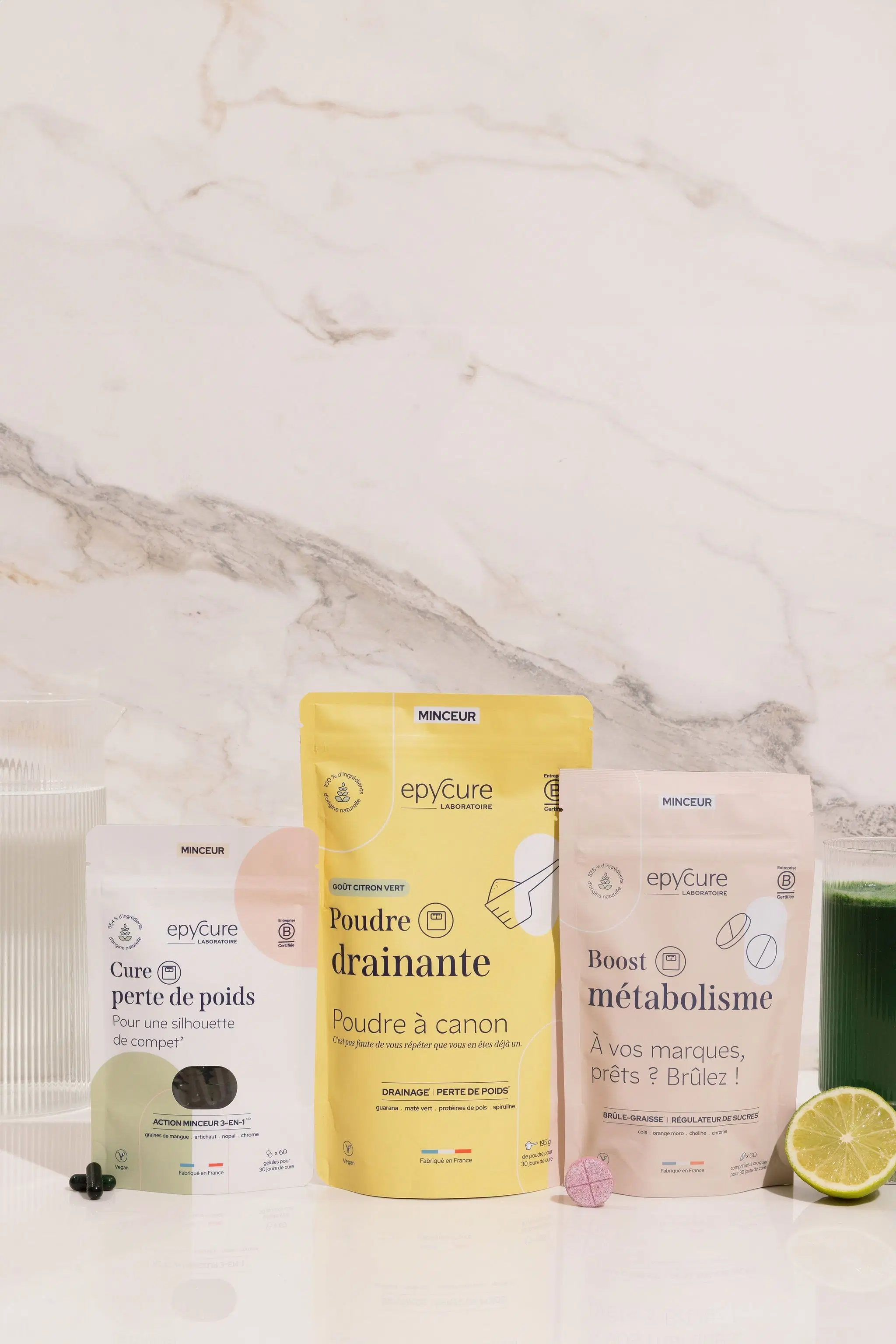 PACK MINCEUR (Poudre Drainante Citron-Vert)