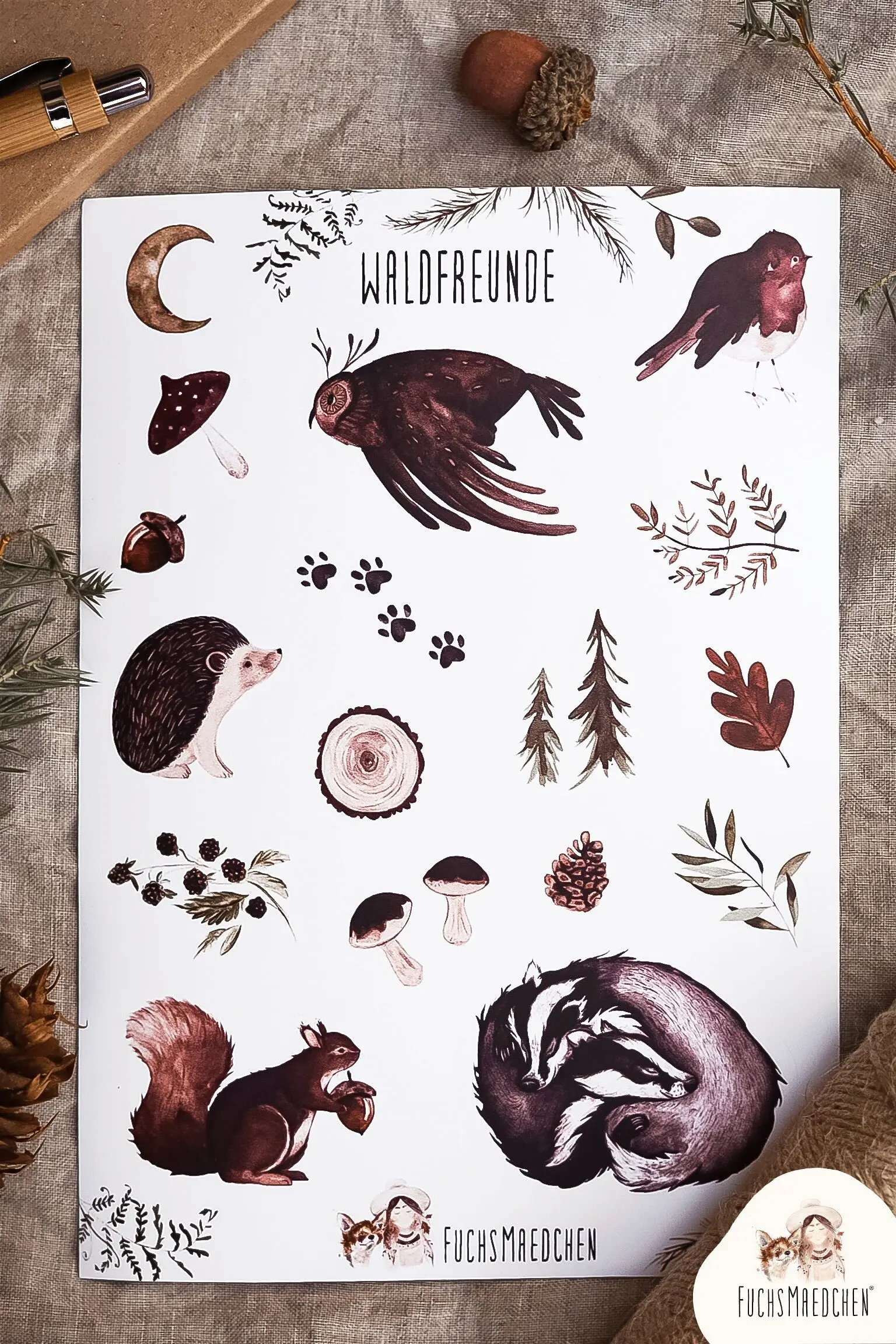 sticker sheet -Forest Friends-