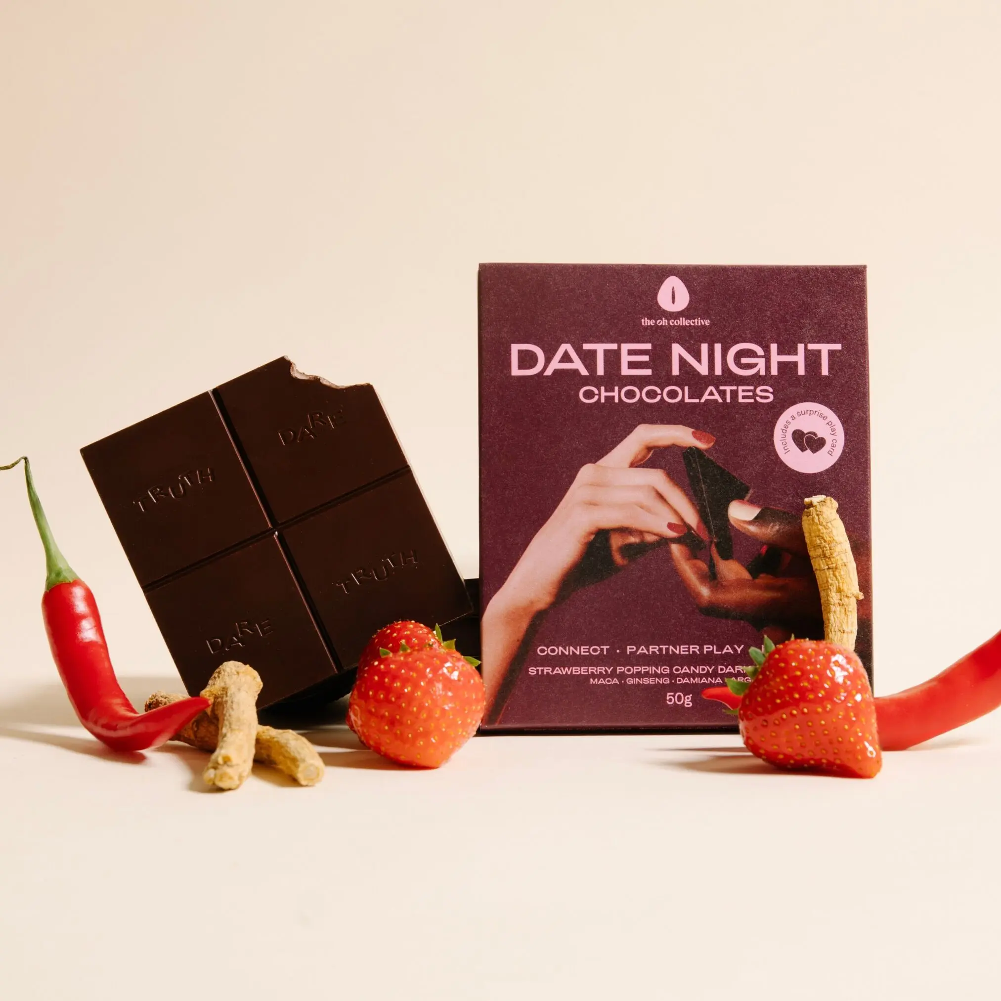 Appuntamento serale con cioccolato fondente alla fragola