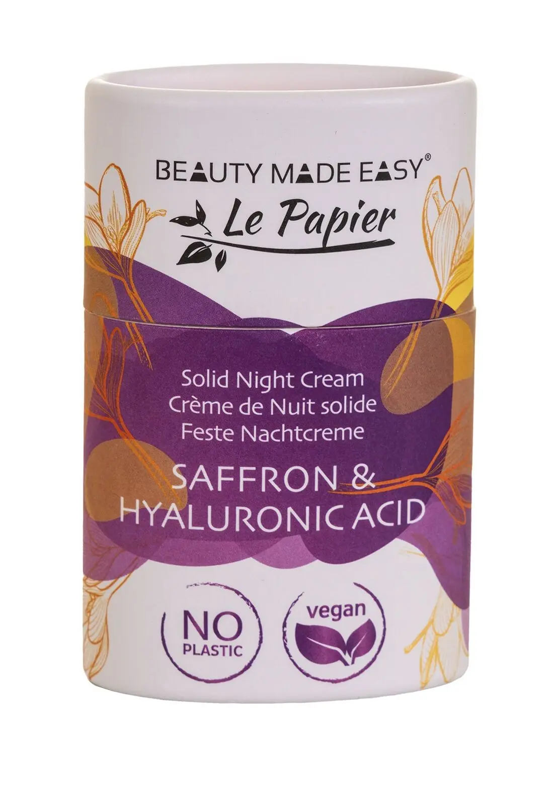 Crème de nuit en stick au safran et à l'acide hyaluronique
