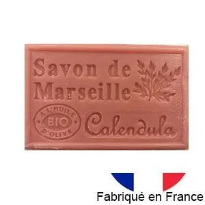Marseille soap with organic olive oil - Calendula fragrance - 125g