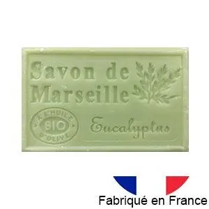 Marseille soap with organic olive oil - Eucalyptus fragrance - 125G