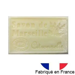 Marseille soap with organic olive oil - Lemongrass fragrance - 125g