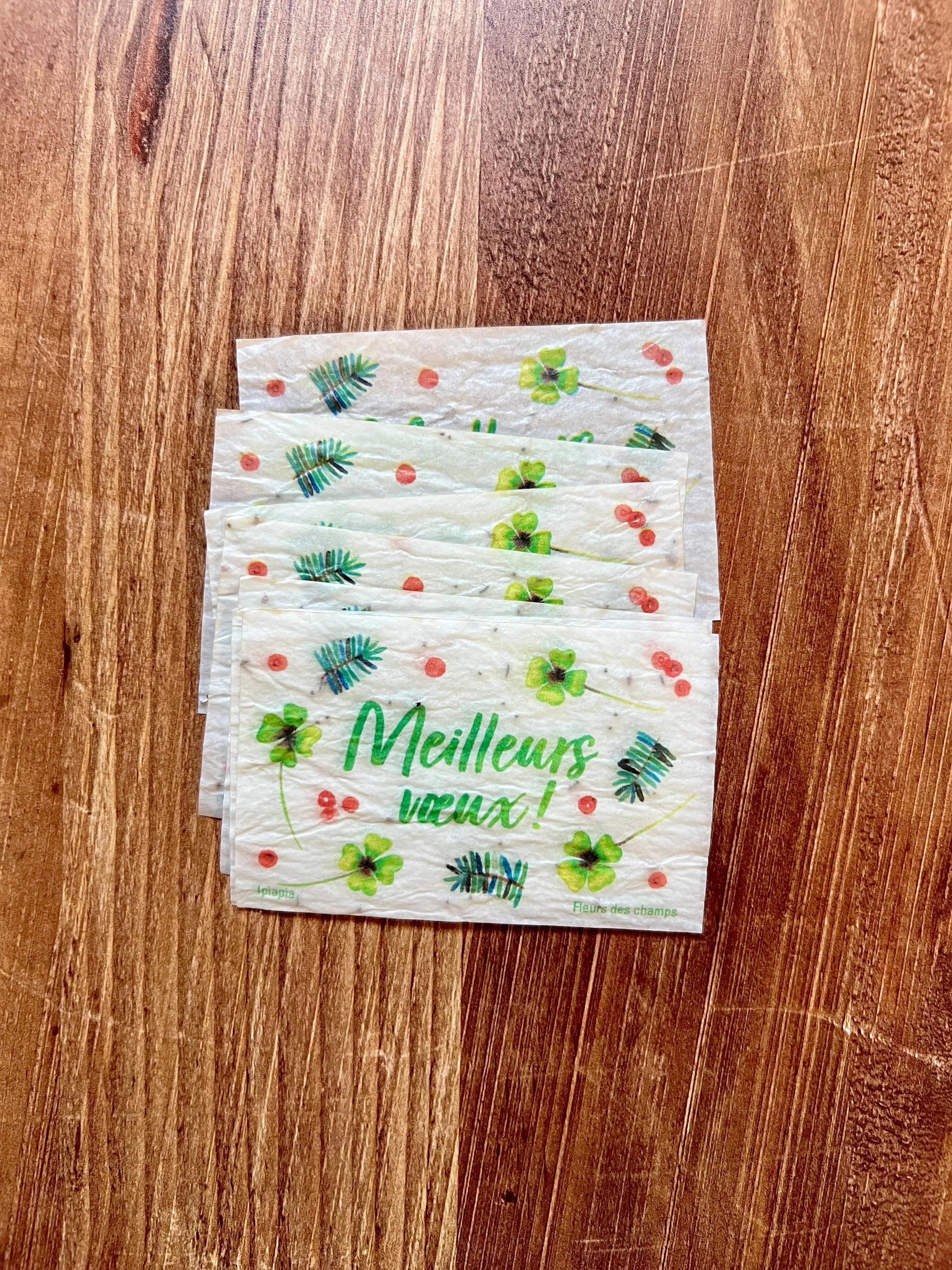 Pack of 50 mini seeded best wishes plantable cards