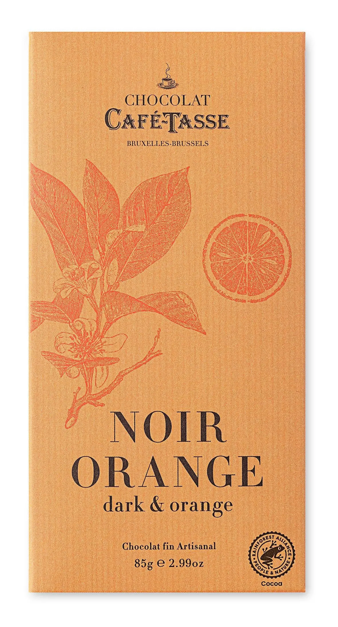 60% Dark Chocolate Orange Bar 85g – Display of 12 | Coffee Cup