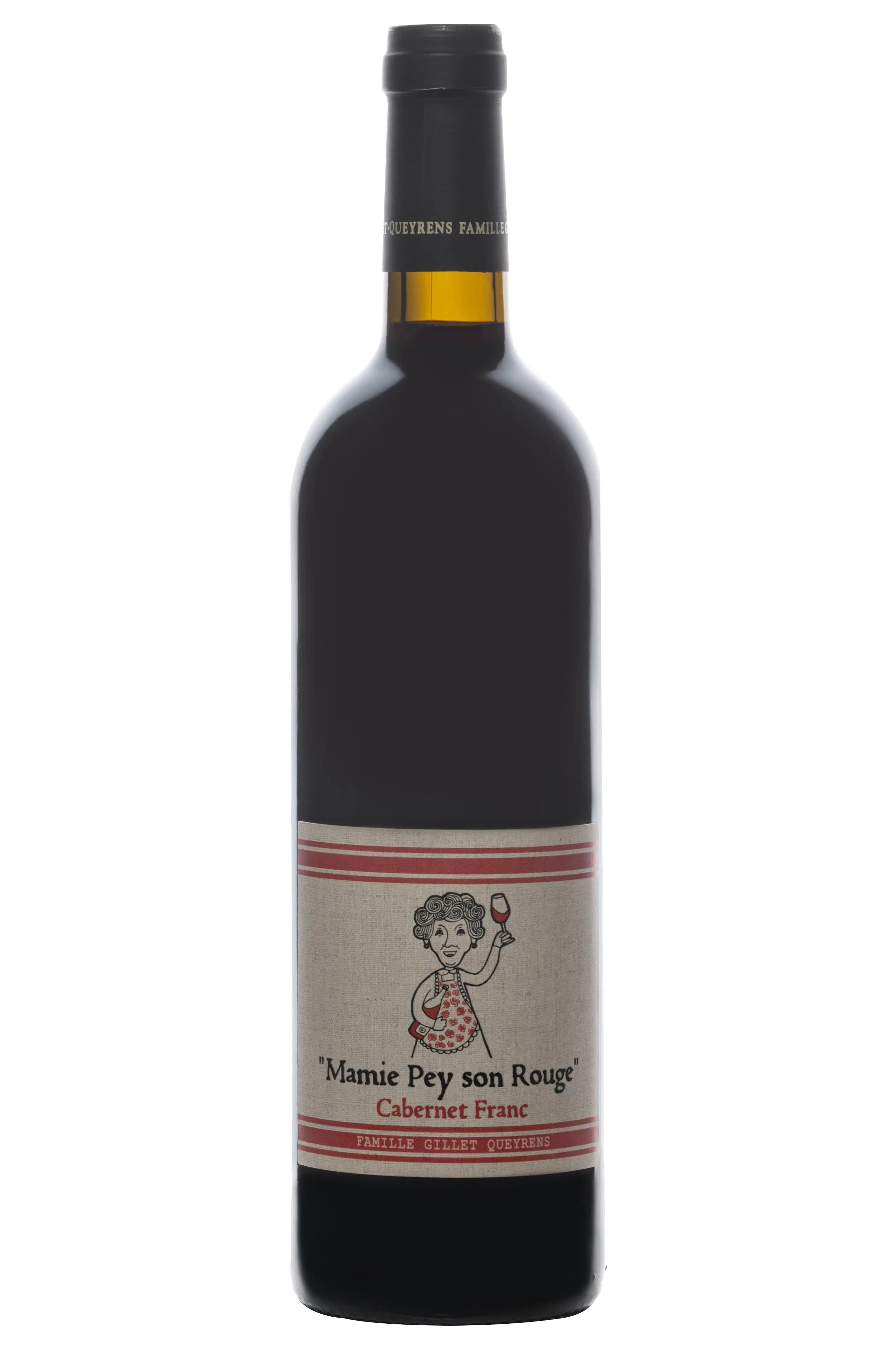 100% Cabernet Franc red wine - No added sulfites - Organic "Mamie Pey Son Rouge"