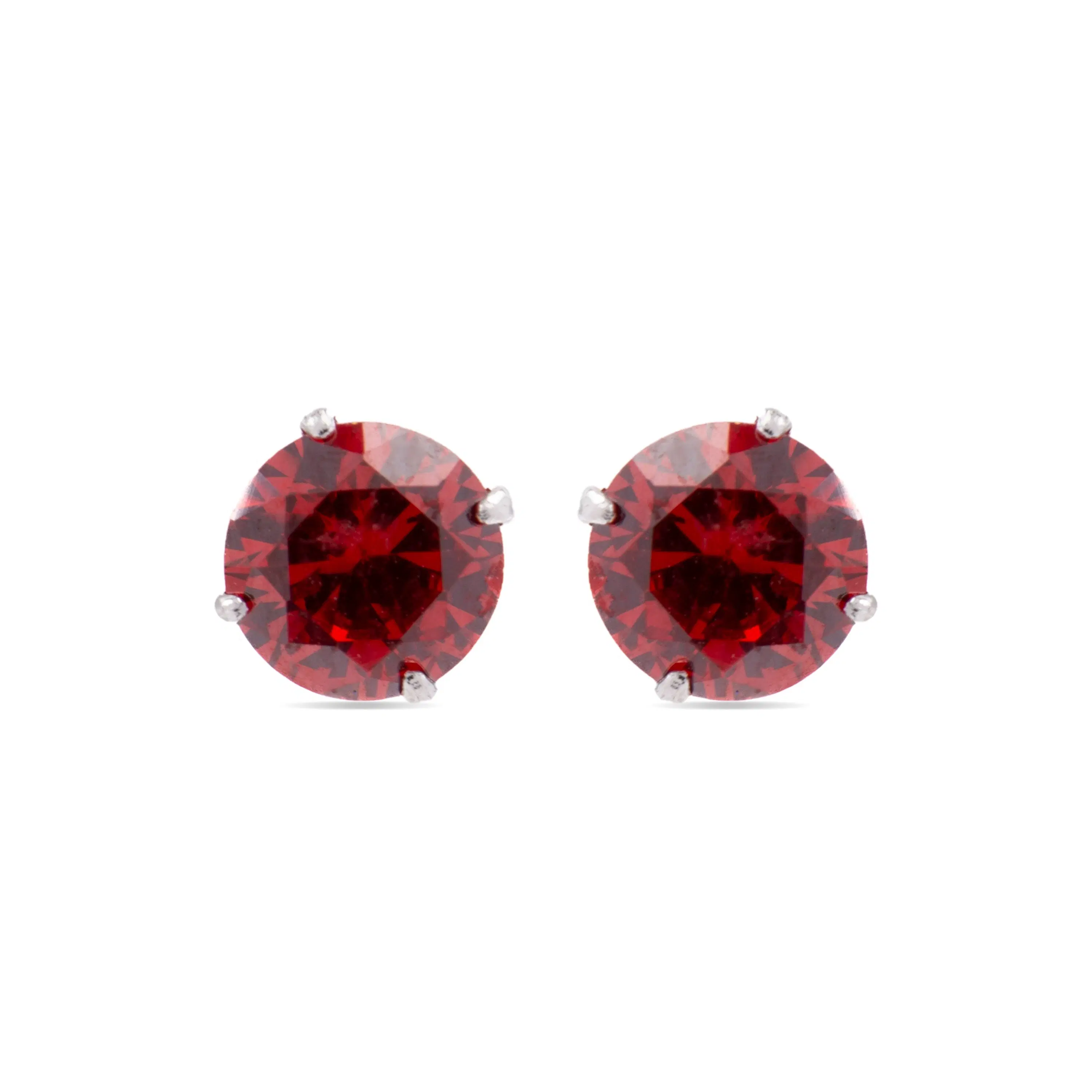 925 Sterling Silver Earrings with Orange Hydrothermal Quartz finished in rhodium - Yedia