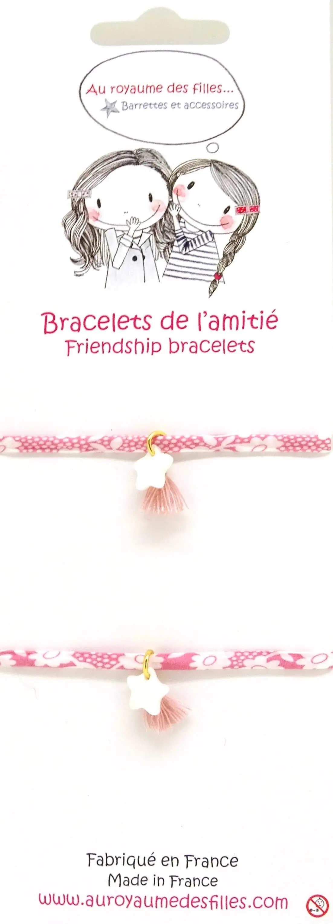 Mother-of-pearl star friendship bracelets - BAM1