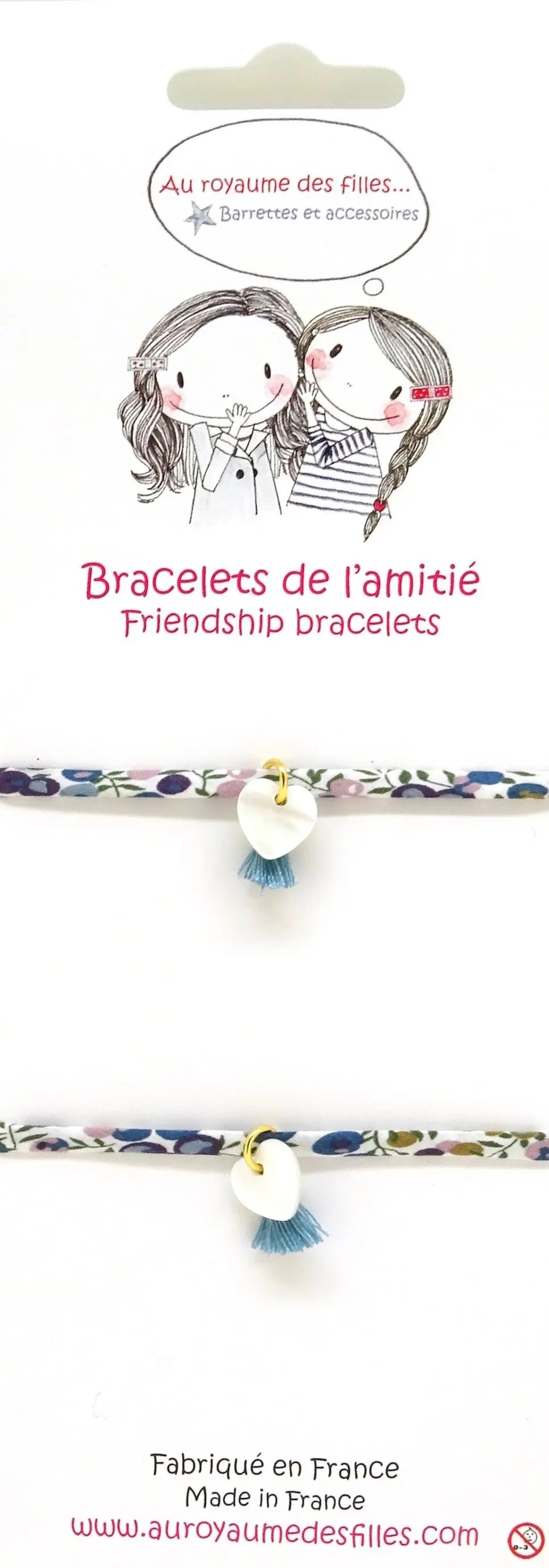 Mother-of-pearl heart friendship bracelets - BAM5