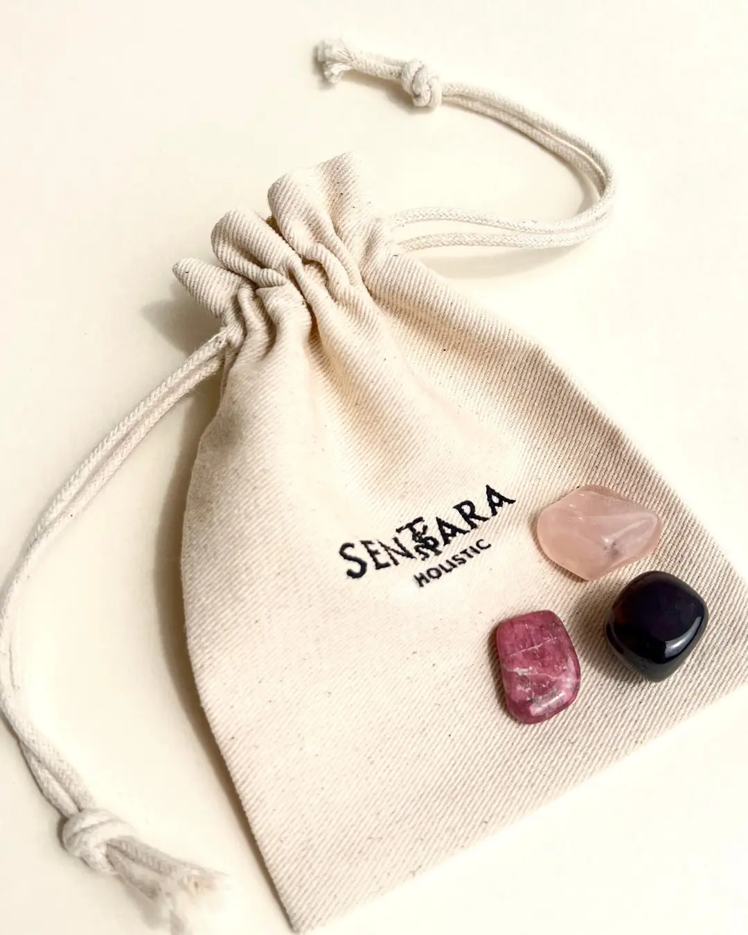 Love Kit - Tumbled Stones: Red Garnet, Rose Quartz and Rhodonite