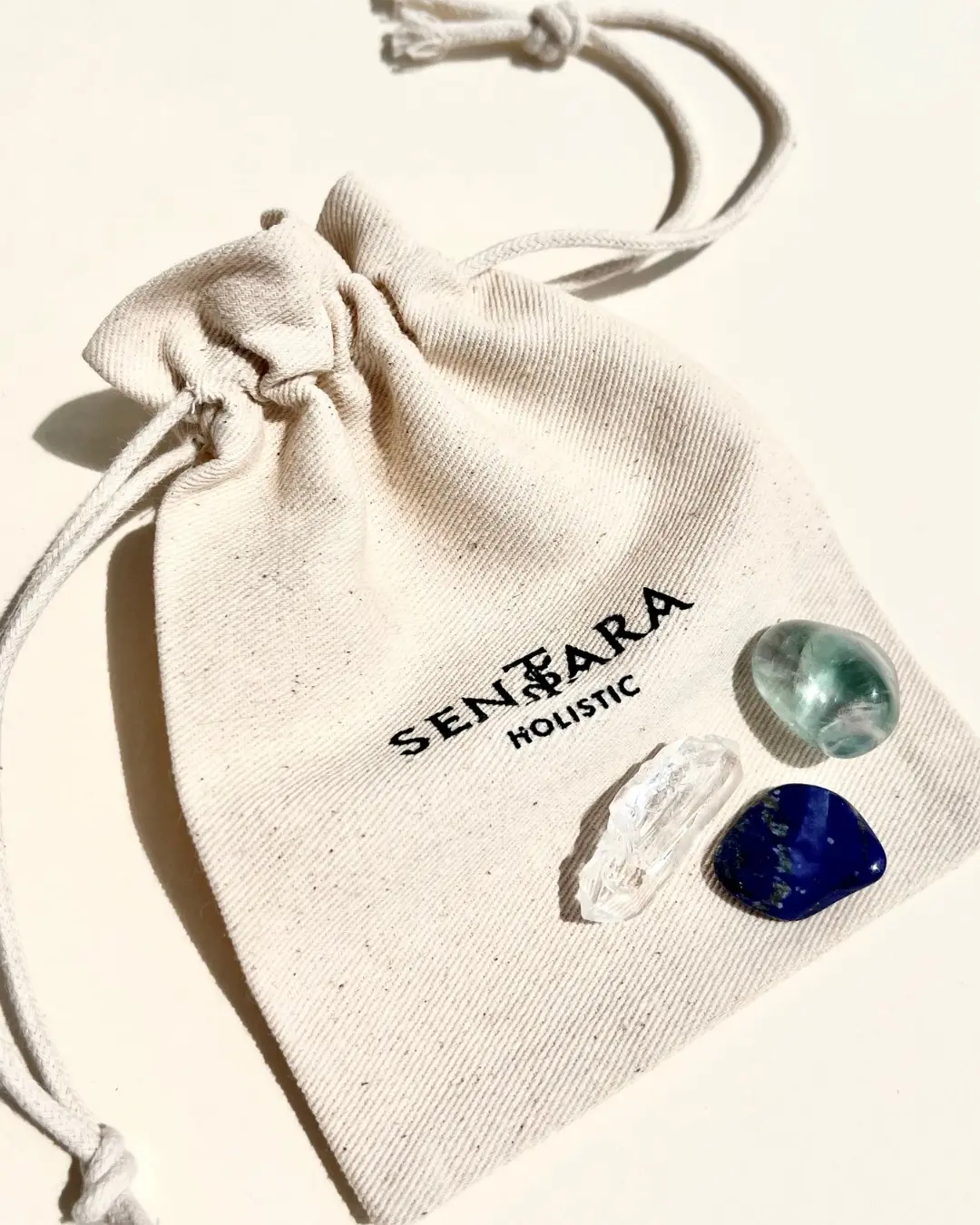 Intuition Kit - Tumbled Stones: Fluorite, Lapis Lazuli and Rock Crystal Point