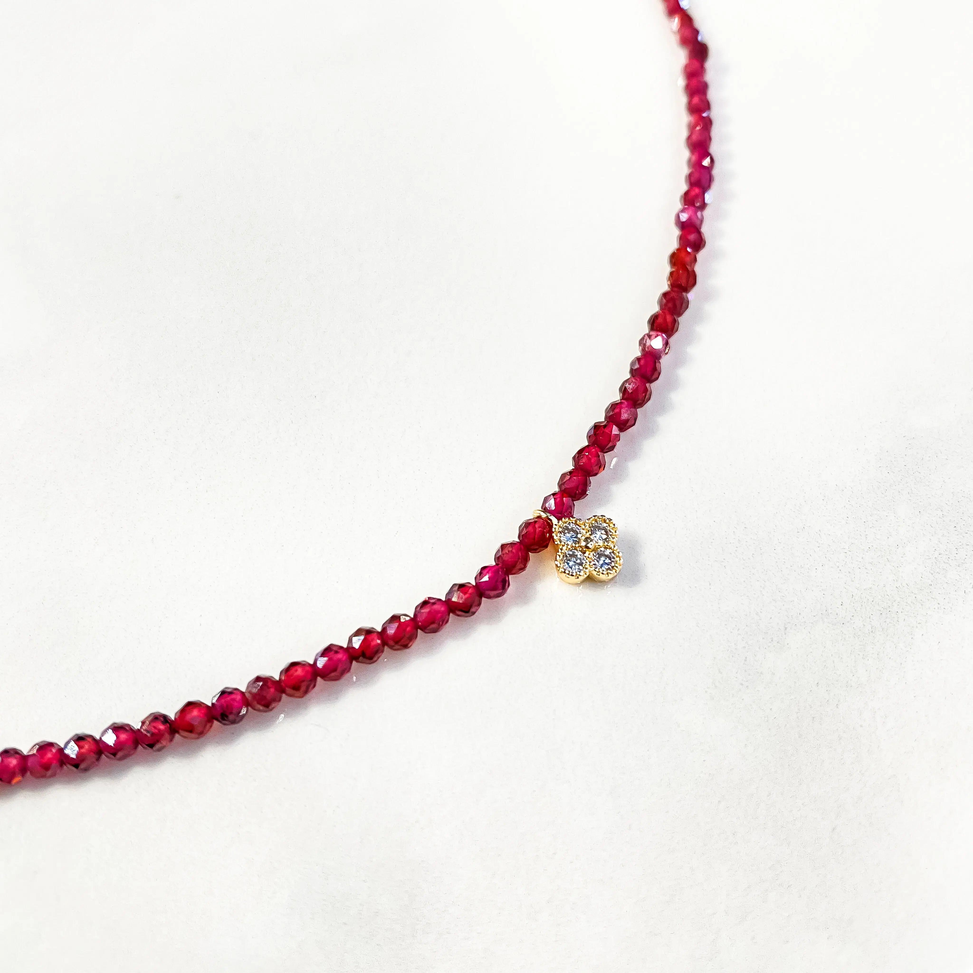 Baroque Garnet Stone Necklace